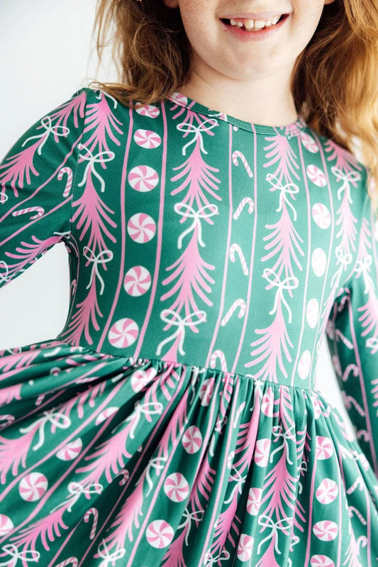 Christmas Treats L/S Ruffle Twirl Dress
