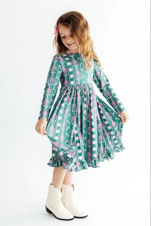 Christmas Treats L/S Ruffle Twirl Dress