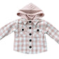 Hooded Shacket // Misty Rose Plaid