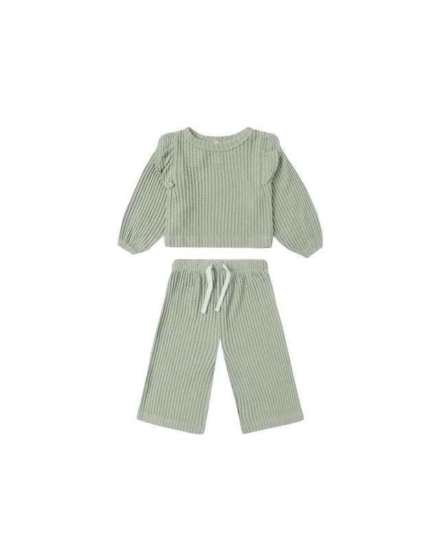 Ruffle Cozy Set // Fern