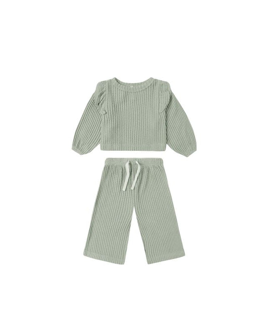 Ruffle Cozy Set // Fern