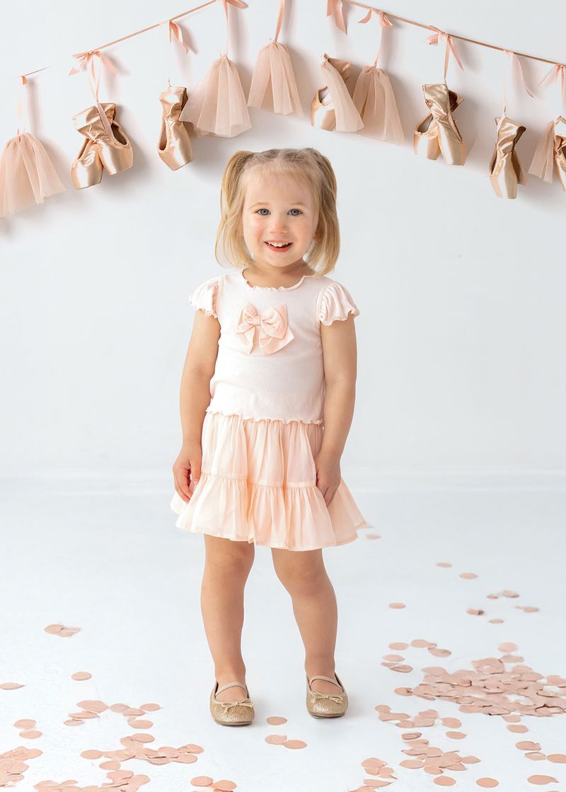 GIrlie 2 pc set with Bow top and Toile skirt