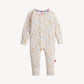 Floral-patterned baby onesie on a white background