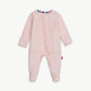 Pin Dot Pink Modal Magnetic Footie with Ruffles