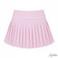 Pink Striped mini pleat skort