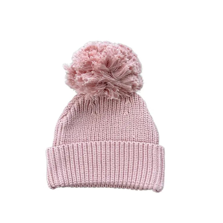 Knit Pom Hat // Misty Rose