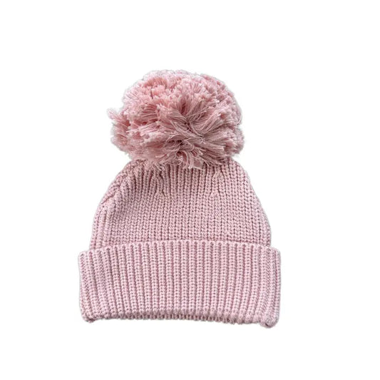 Knit Pom Hat // Misty Rose