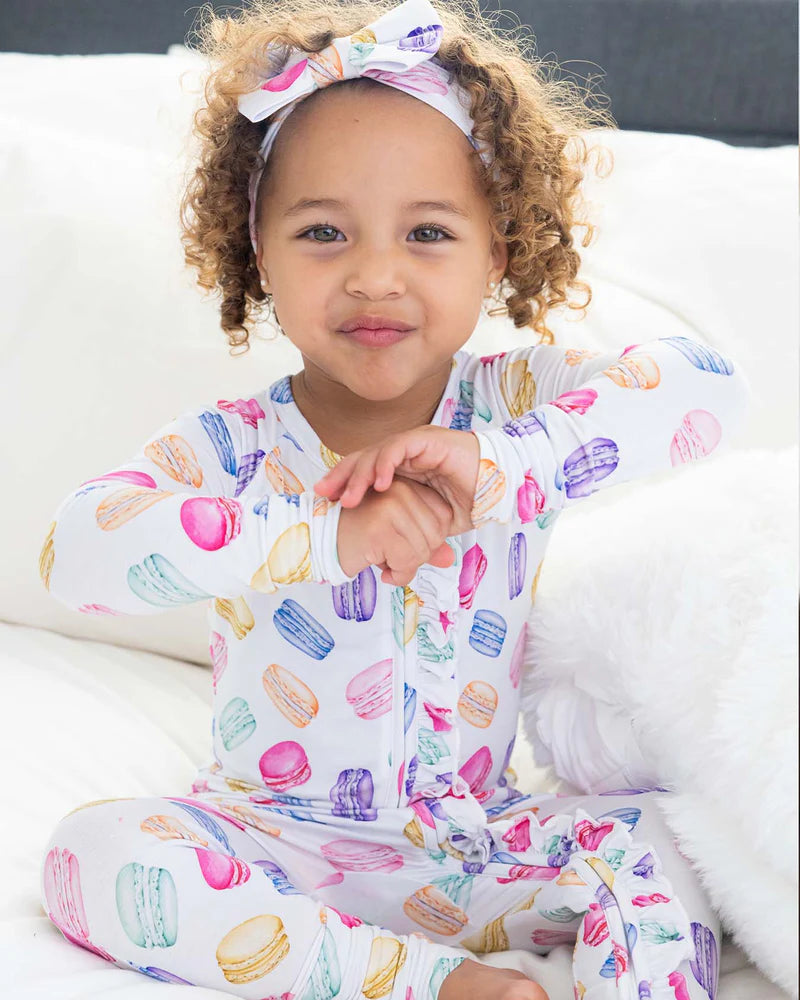 Madeleine Ruffled Ruffled Zippered Footie