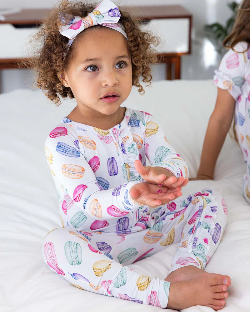 Madeleine Ruffled Ruffled Zippered Footie