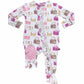 Baby onesie with handbag pattern