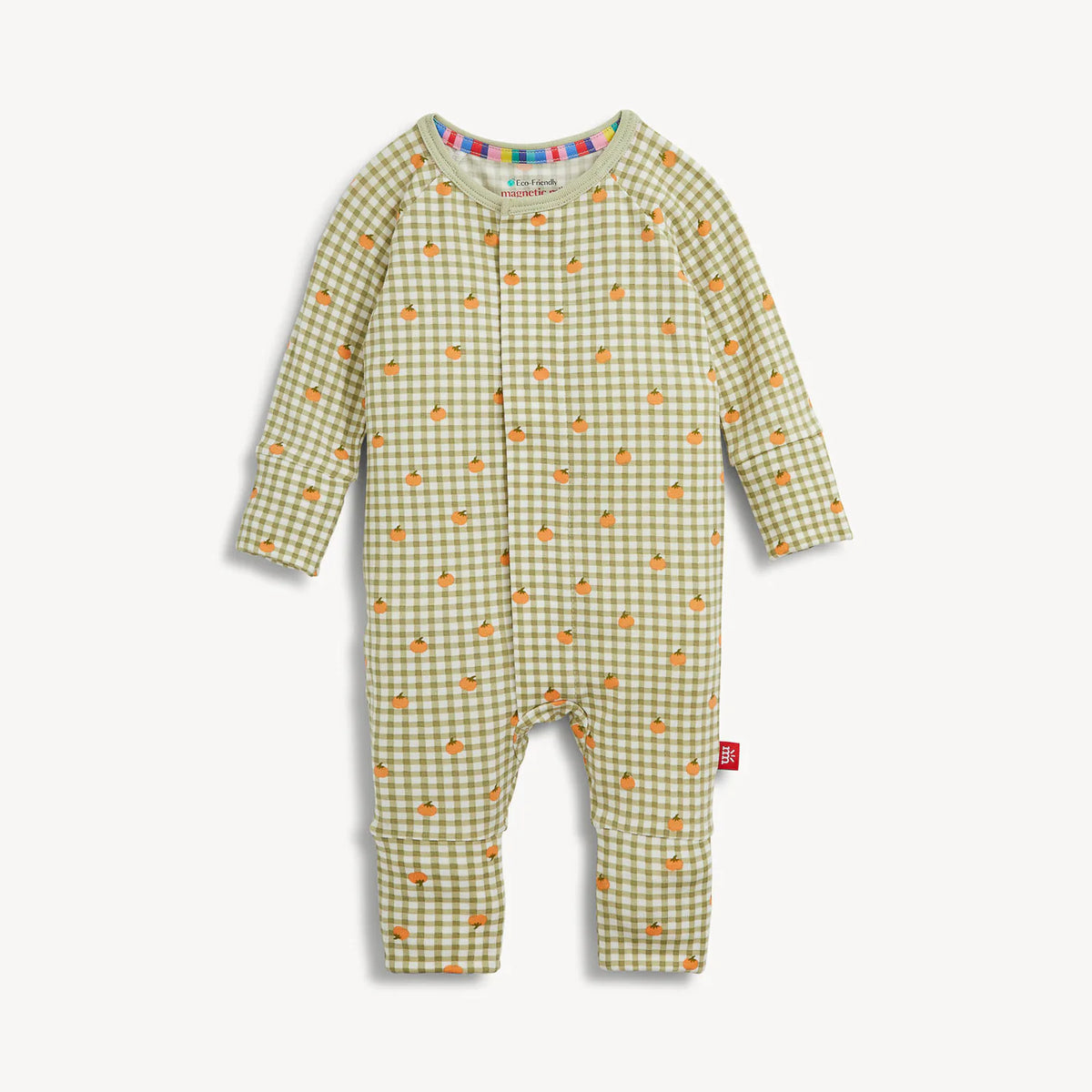 Pumpkin Plaid Magnetic Coverall
