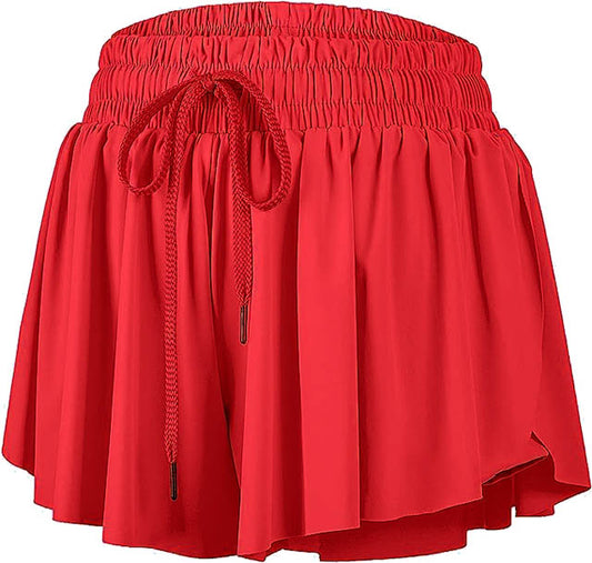 Solid Butterfly Short // Red