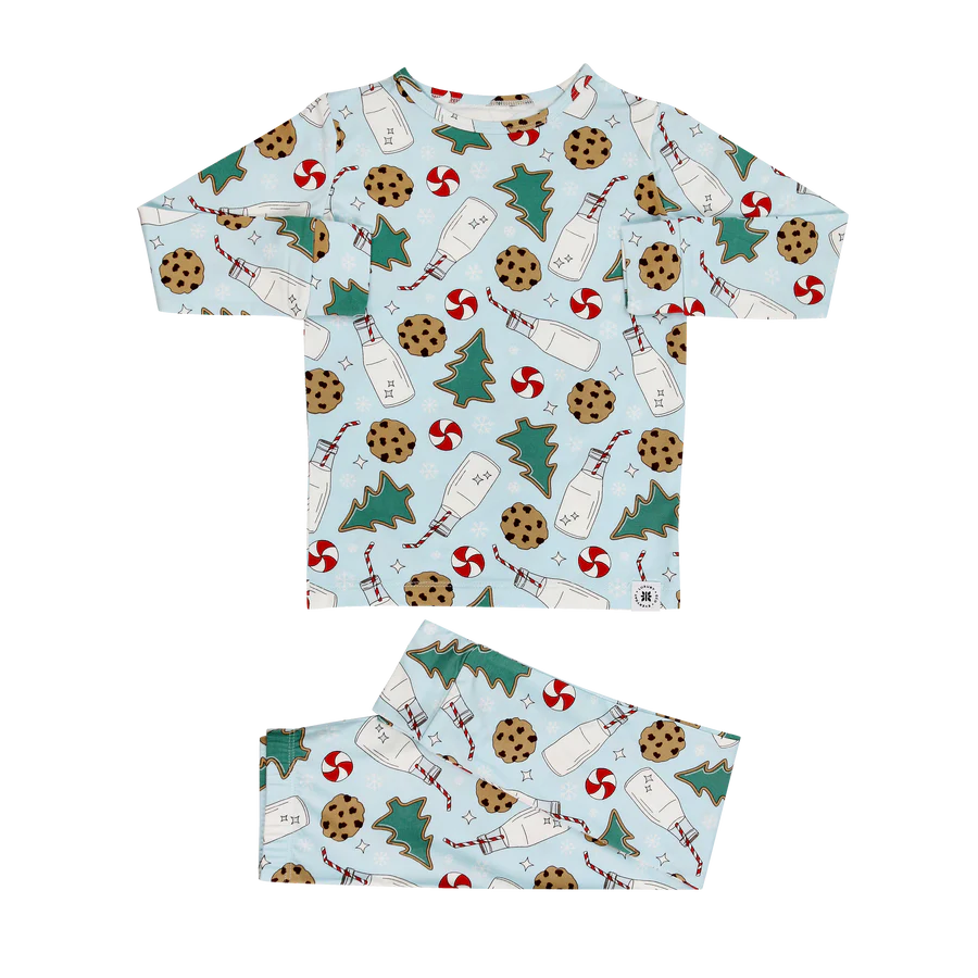 Santa's Cookies Blue Pajamas