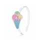 Colorful ice cream cone headband with a bow 