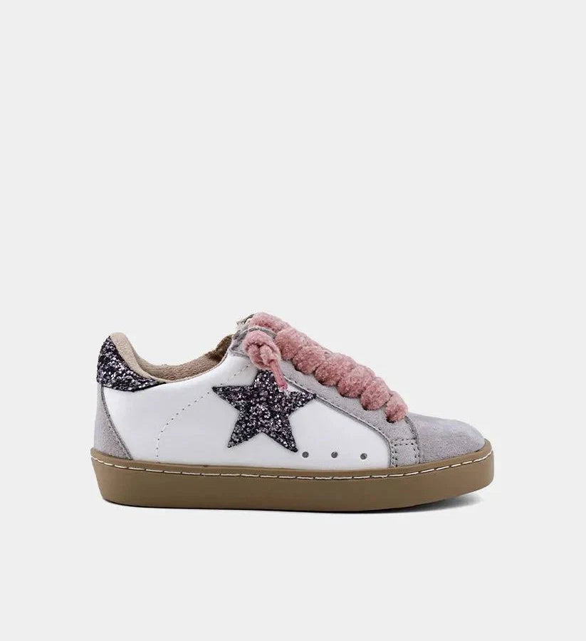 Paula Mini Pewter Glitter Star Sneakers