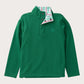 Green Cotton 1/4 Zip Pullover // Plaid