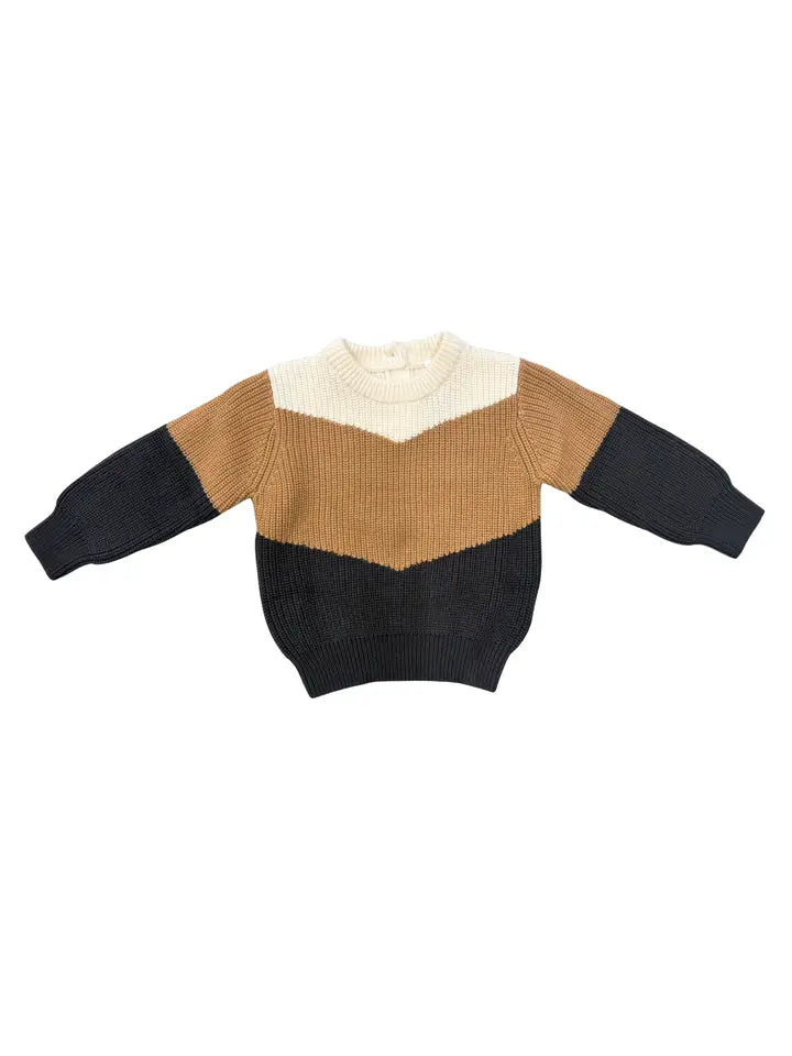 Colorblock Sweatshirt // Bronze