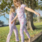 Floral Easter Pajamas in pink and blue