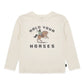 Horse Long Sleeve Tee // Natural
