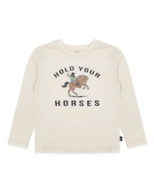 Horse Long Sleeve Tee // Natural