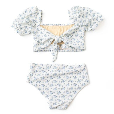 Cottage Floral Smocked Two Piece Swimsuit