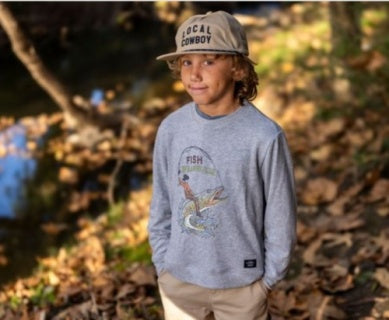 Fish Wrangler Hacci Pullover // Heathered Gray