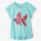 Light blue t-shirt with a colorful fish design 