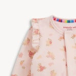 Floral Velour Footie