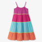 Rainbow Color Block Midi Dress