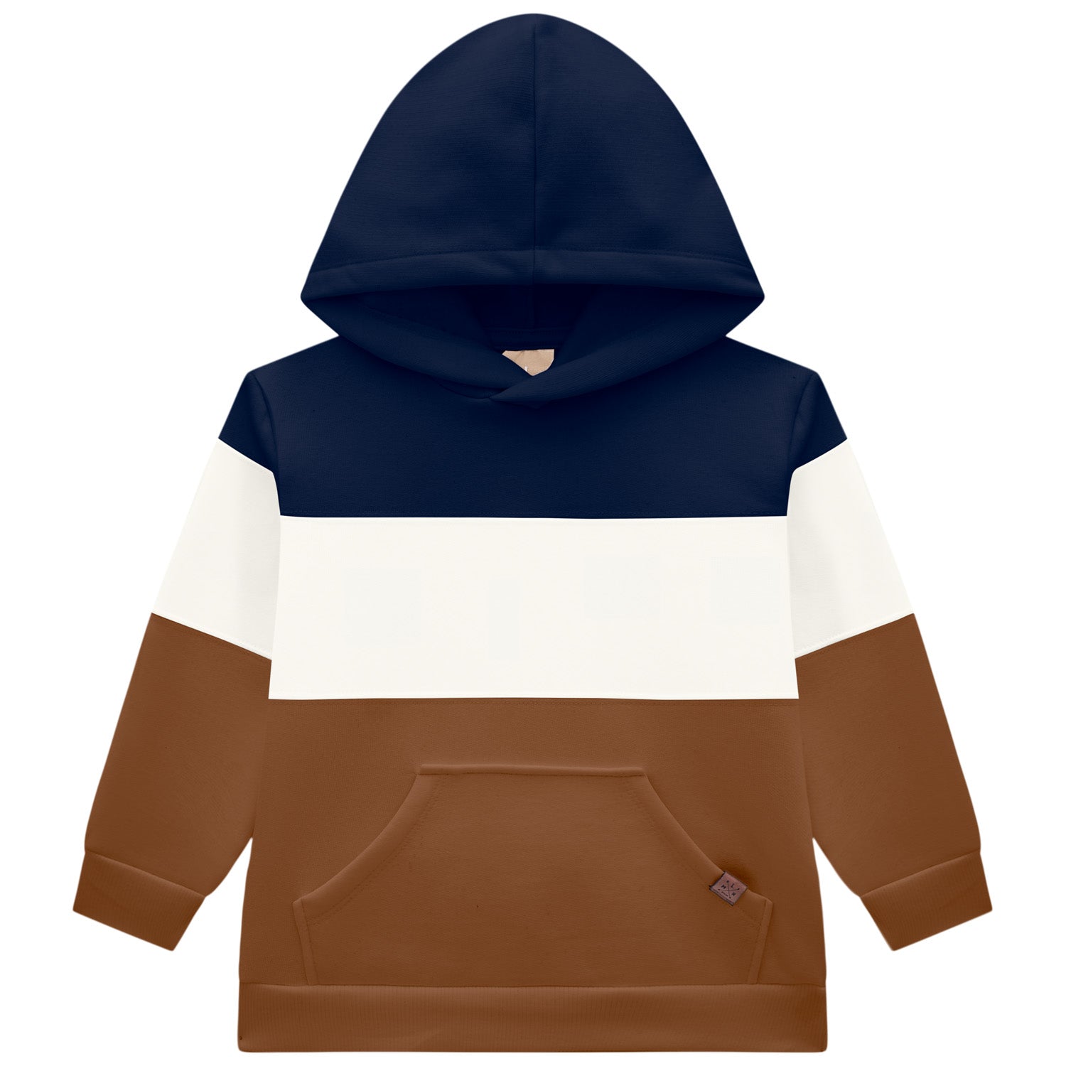Children's navy colorblock hoodie