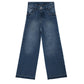 Pair of wide-leg blue jeans