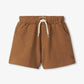 Brown shorts with a drawstring