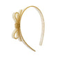 Thin Bow Headband // Glitter Gold