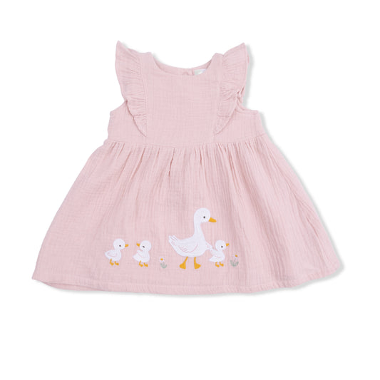 Lotus Flower Ducklings // Ruffle Sleeve Dress & Bloomer
