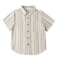 Striped short-sleeve shirt on a white background