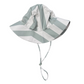 Striped sun hat with a chin strap