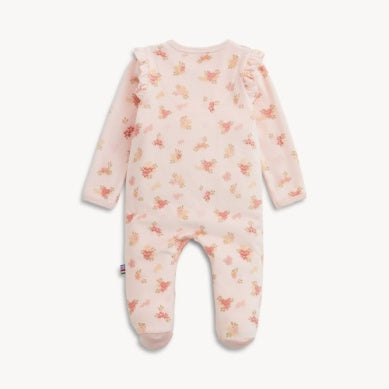 Floral Velour Footie