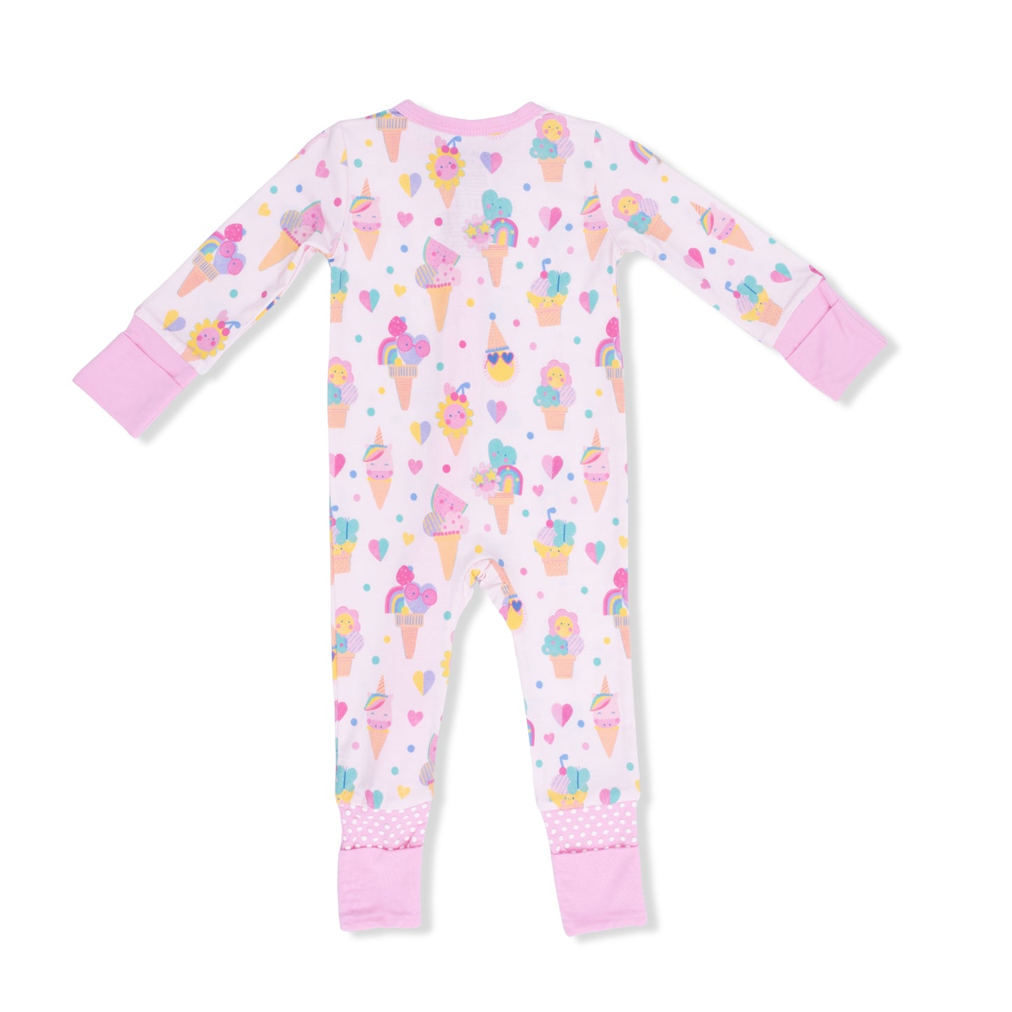 Ice Cream Fun Crew 2-Way Zipper Romper