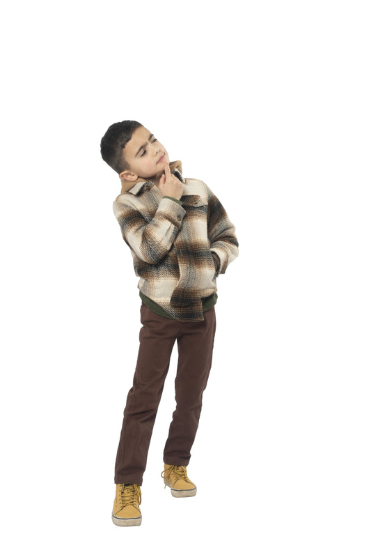 Glen Hooded Shirt // Lumber Plaid