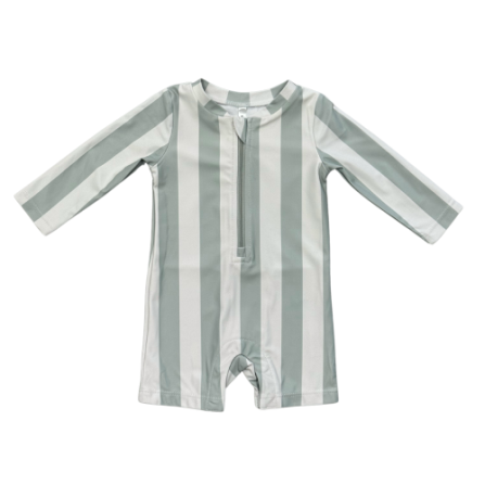 Striped baby romper with long sleeves  swimsuits