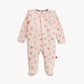 Floral Velour Footie