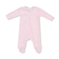 Velour Teddy Bear- 2 Way Zipper Footie // Pink