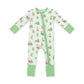 Convertible Romper // Green Vintage Reindeer & Santa