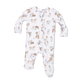 Baby onesie with horse pattern on a white background