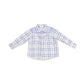 Blue Plaid Western Pearl Snap Shirt