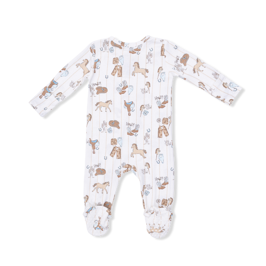 Cowboy Nursery 2-Way Zipper Footie