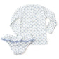 Cottage Floral Blue Rashguard Two Piece Swimsuit