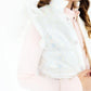 White Checker Puffer Vest